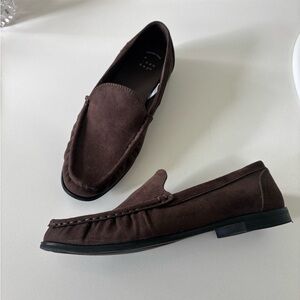 Women's Brown Suede Slip-On Loafers